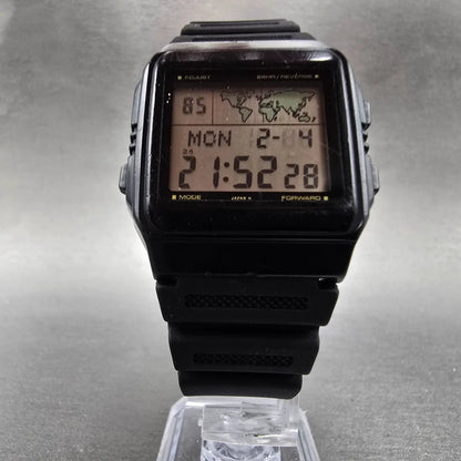 Casio W-50U World Time Watch Men 32mm Black Alarm Chronograph New Battery VTG5