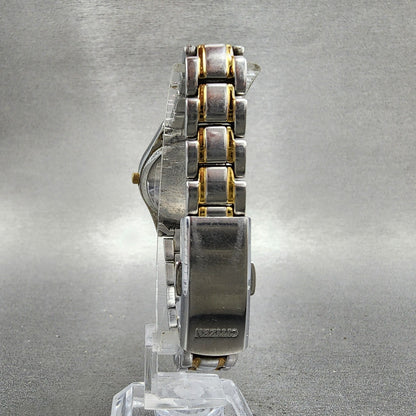 Citizen EcoDrive Watch Women 27mm White Dial Two Tone Daydate Round Runs7