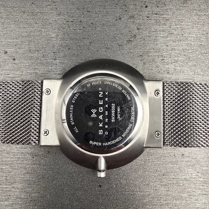 Skagen Ancher Watch Men 40mm White Dial Silver Tone Date Round SKW6052 New Batt10