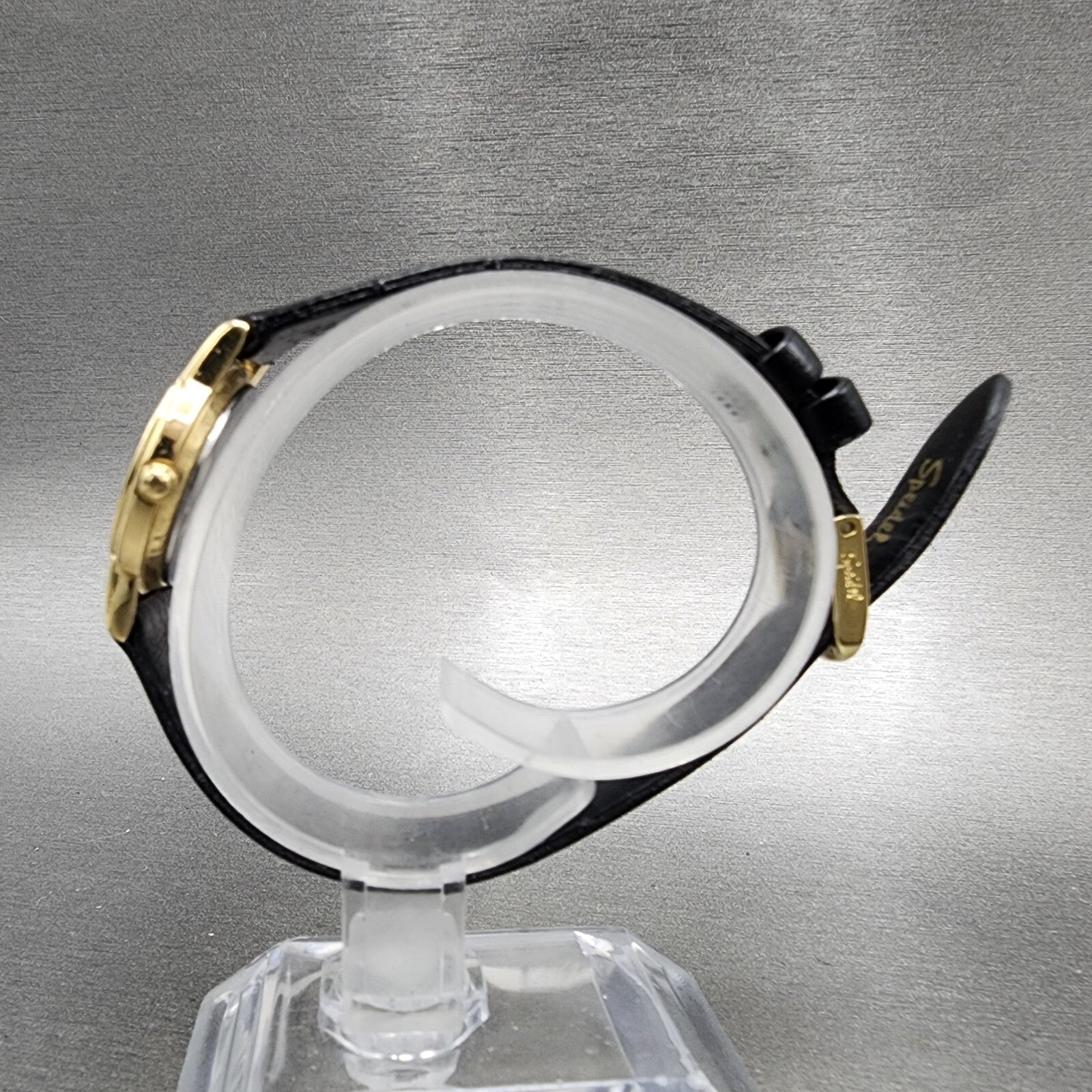 VTG Seiko Watch Women 22mm Black Dial Gold Tone Round 1N010A19 New Battery5