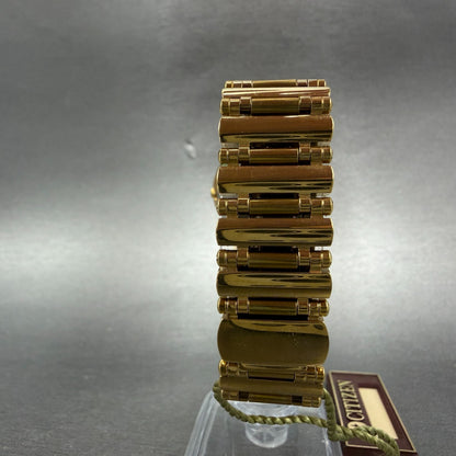 Citizen CQ Watch Unisex 30mm Champagne Dial Gold Tone Round  2838 New Battery7