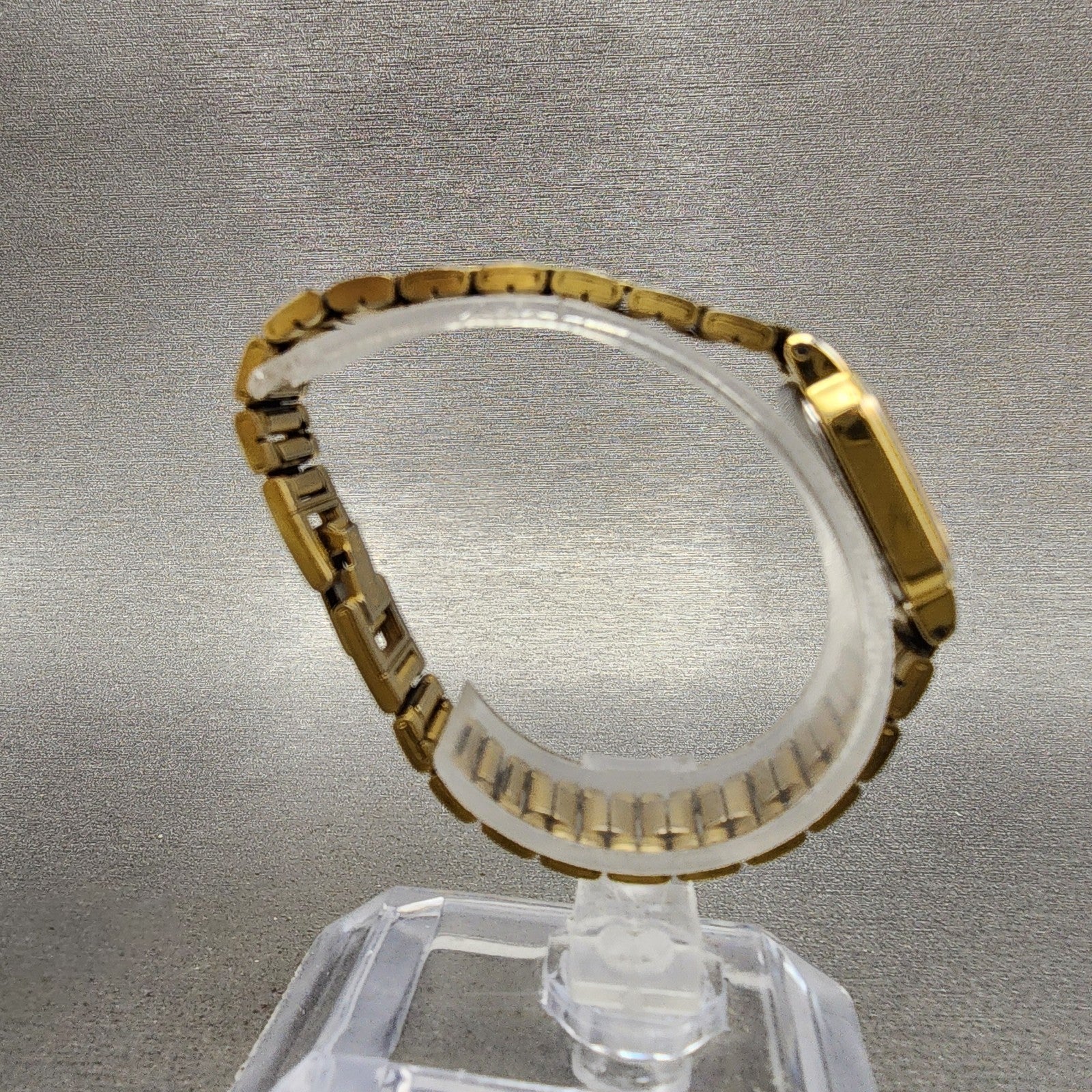 Seiko Watch Women 15mm Black Dial Gold Tone Octagon 4N005071 New Battery B1238