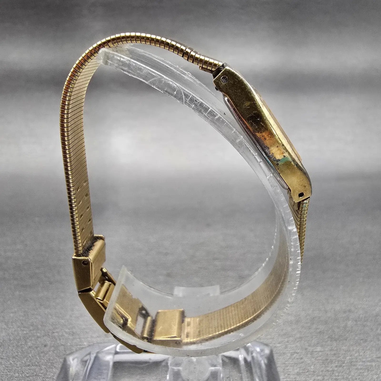 Seiko Watch Women 16mm Brown Dial Gold Tone Oval 2C20-5559 New Battery Vintage8
