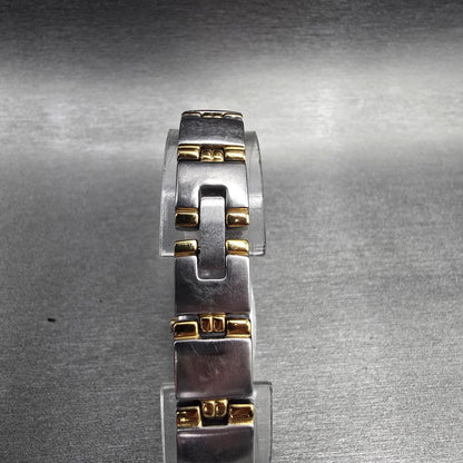 Pulsar Watch Women 18mm MOP Dial Two Tone Rectangle VC10-X016 New Battery JP7