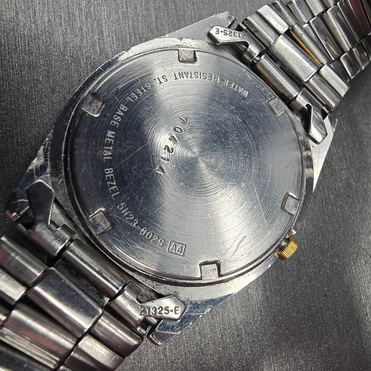 Seiko President Watch Men 35mm Silver Dial Two Tone Daydate 5H23-8029 New Batt10