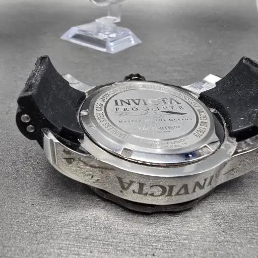 Invicta Pro Diver Chronograph Watch Men 48mm Black Dial Silver Tone Date New Bat13