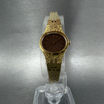 Seiko Watch Women 17mm Brown Dial Gold Tone 2C205759 Oval New Battery ABCDE5