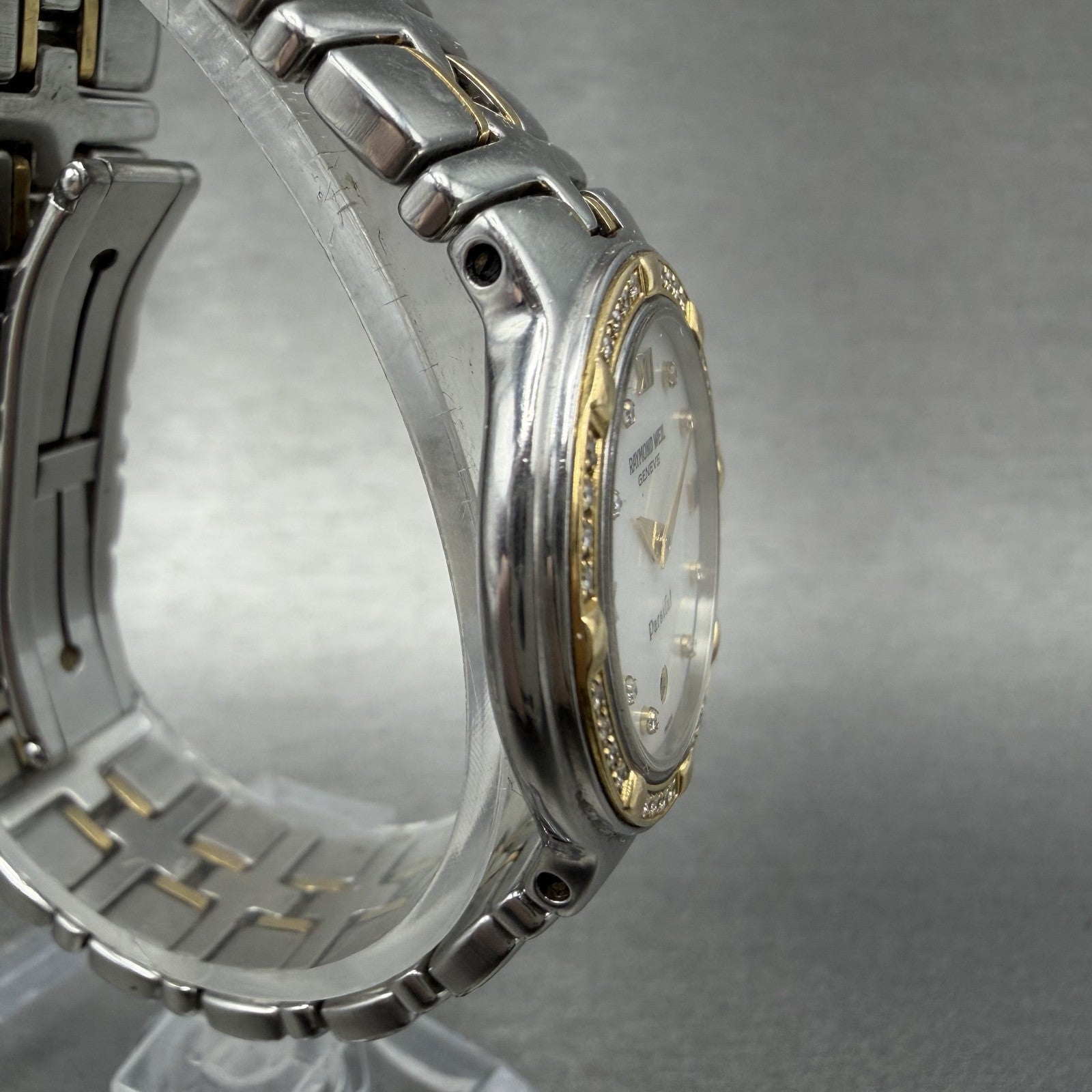 Raymond Weil Parsifal Watch Women 27mm MOP Dial Steel Diamond Bezel Date NewbatA3