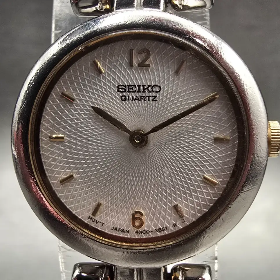 Seiko Watch Women 21mm White Dial Silver Tone Round 4N00-0798 New Battery VTG1