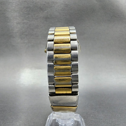 VTG Seiko SQ President Watch Women 33mm White Dial Two Tone Daydate Round NewBat7