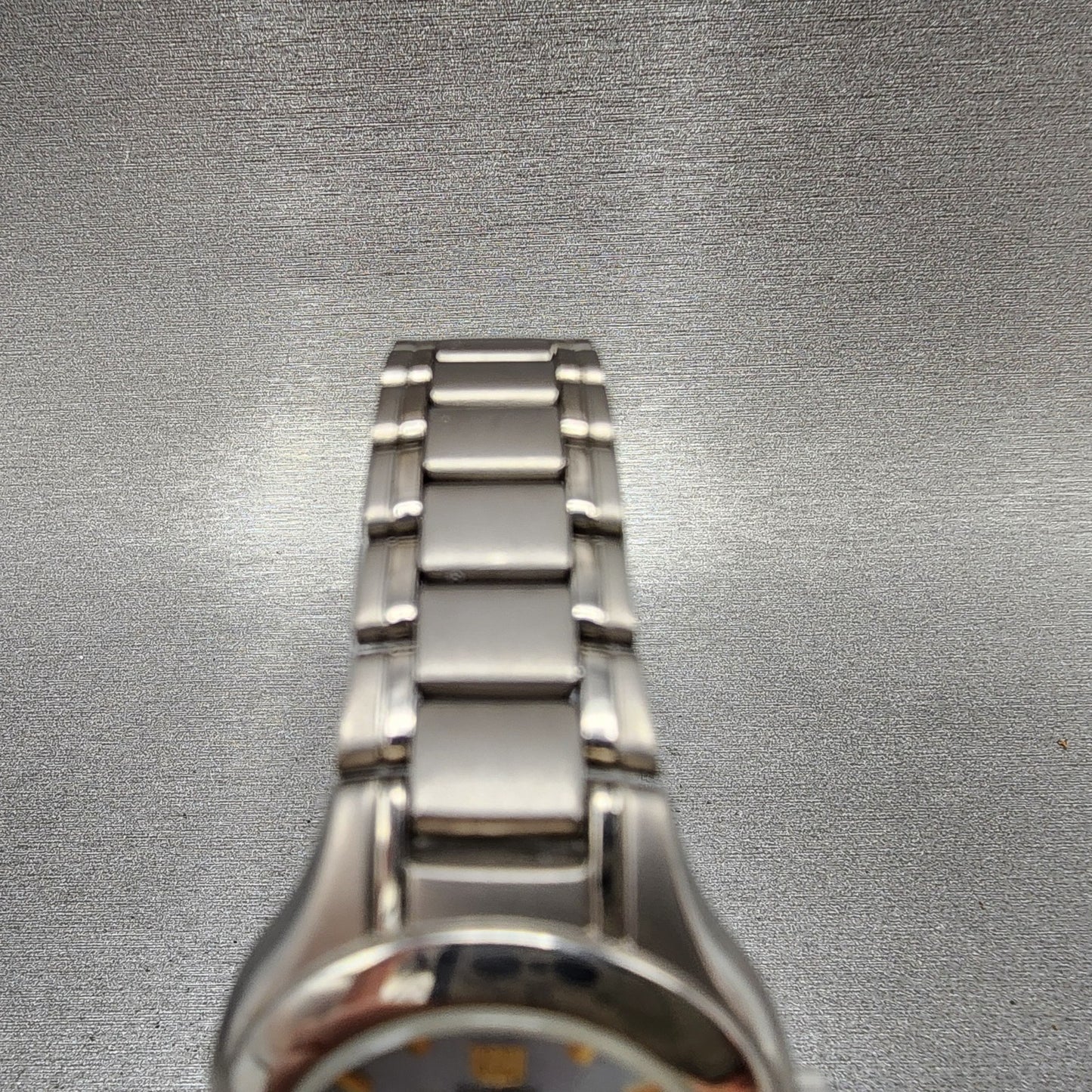 Elgin Solar Watch Women 29mm MOP Dial Titanium Gray Daydate Round FK1252C Runs4