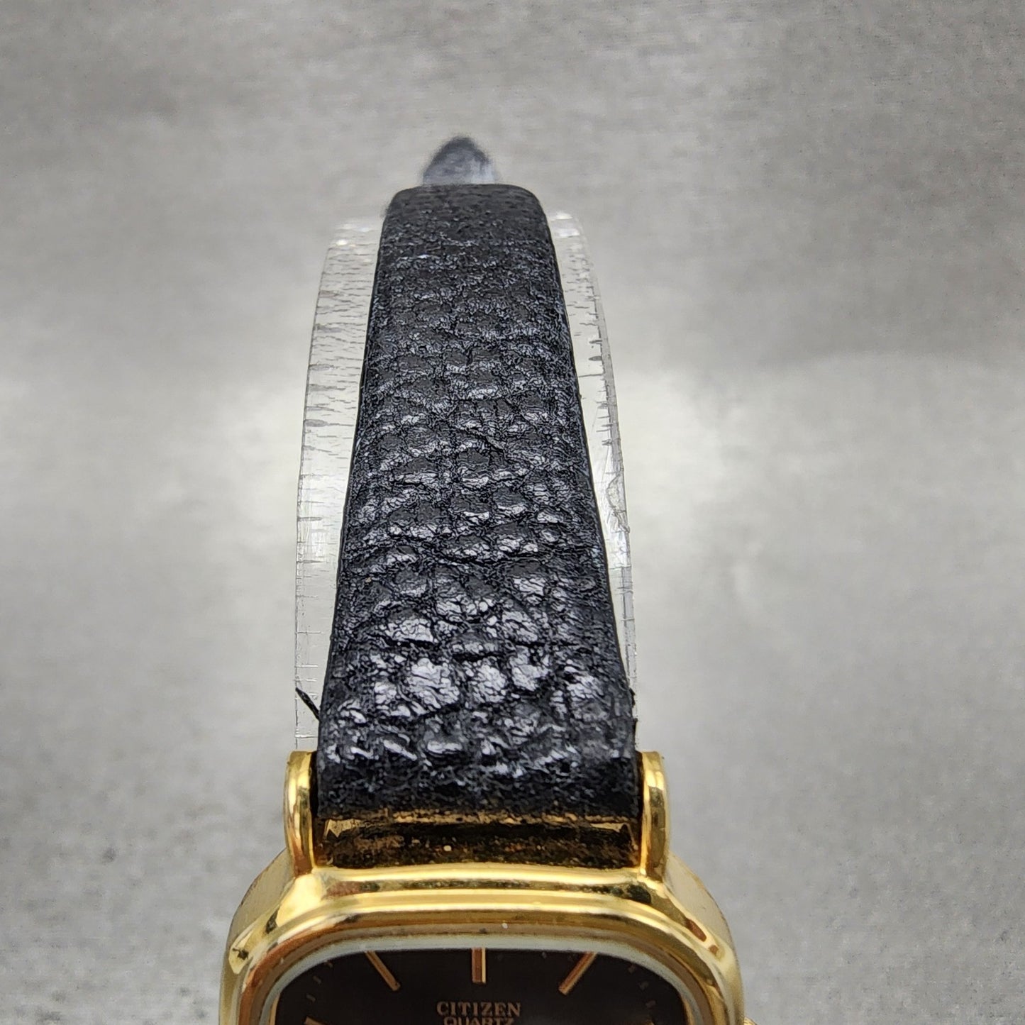 Citizen CQ Tank Watch Women 22mm Black Dial Gold Tone Rectangle New Battery4