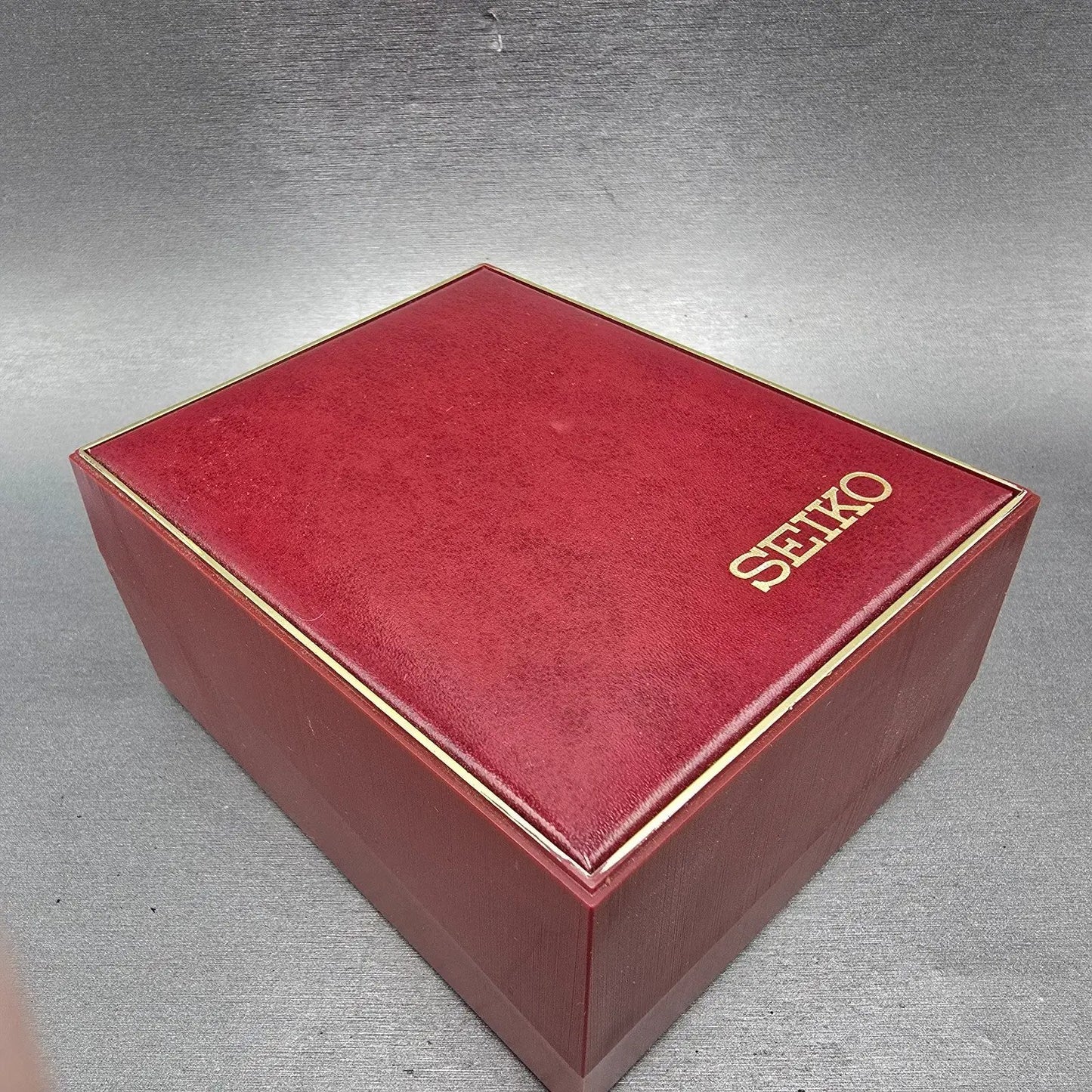 Seiko Presentation Watch Box Case Red Plastic Quartz Vintage Japan3