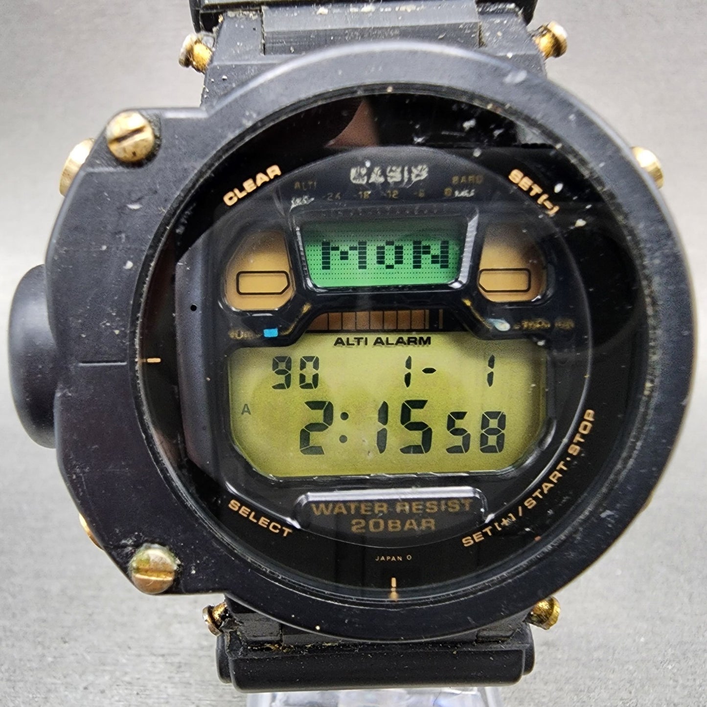 Casio GShock DW6700 Watch Men 46mm Digital Black Alarm Chrono New Battery AB121