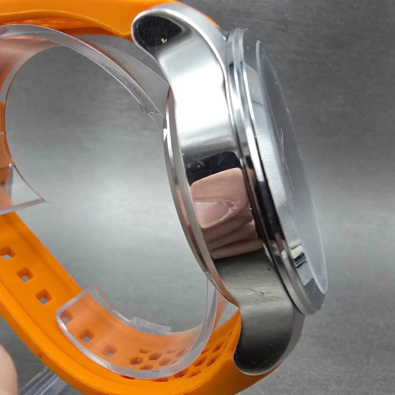 Invicta S1 Rally Watch Men 45mm Orange Dial Silver Tone Daydate 27118 NewBattery3