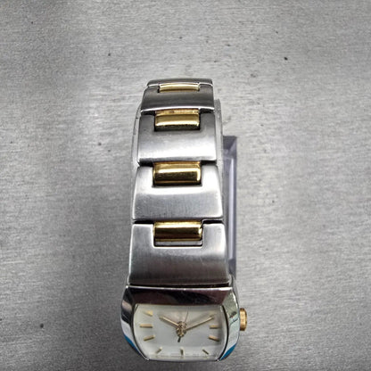 Seiko Watch Women 19mm White Dial Silver Tone Rectangle 1N01-0DA0 New Battery4