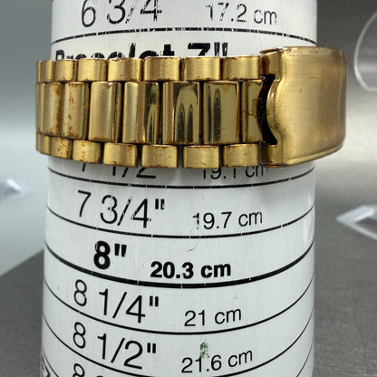 Seiko Watch Men 35mm Champagne Dial Gold Tone Round VTG V701-7A10 New Battery10