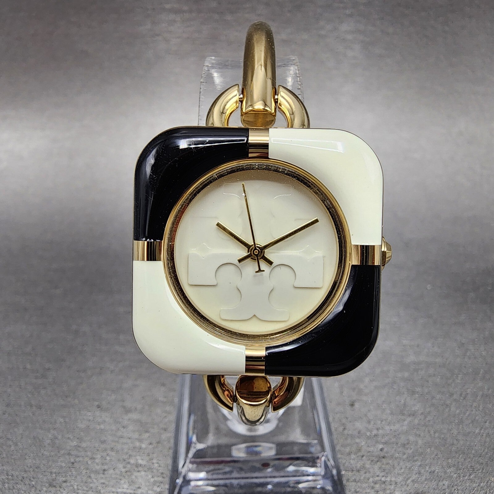 Tory Burch The Miller Watch Women 28mm White Gold Tone Interchangeable Bezel2