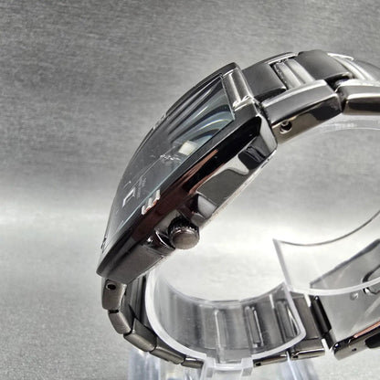 Seiko Pulsar Watch Men 30mm Black Dial Two Tone Date VJ32-X059 New Battery2