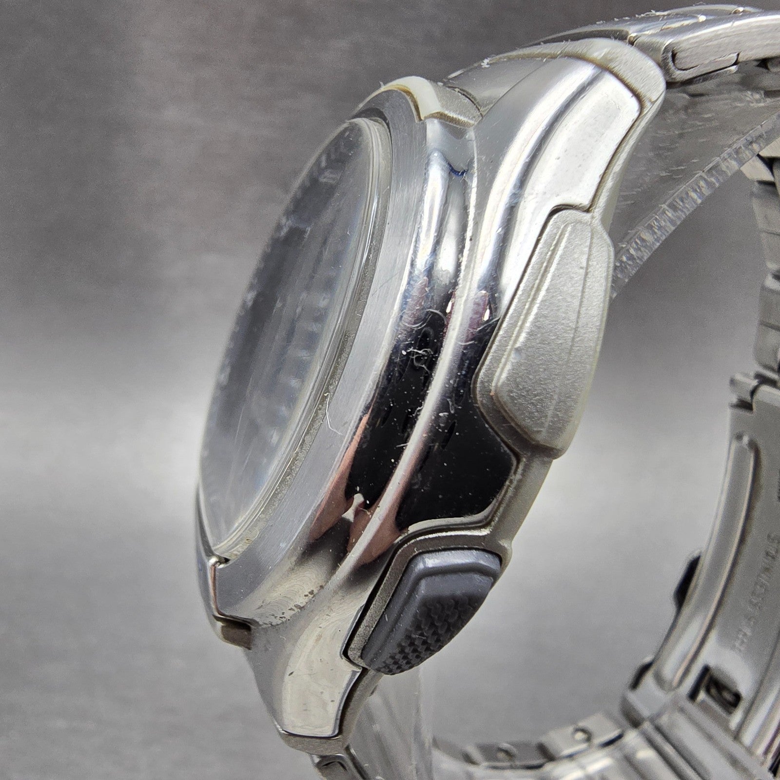 Casio Illuminoator AQ-180W Watch Men 41mm Blue Dial Silver Alarm Daydate New Bat2