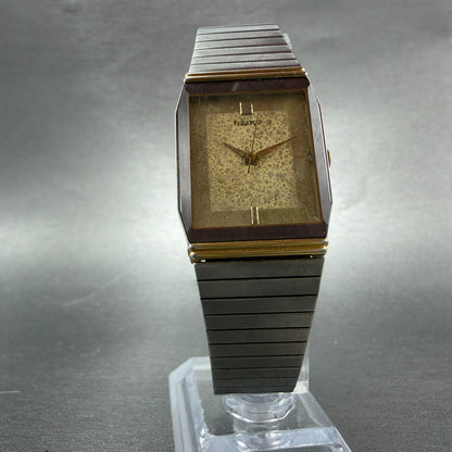 Seiko Tank Watch Men 24mm Champagne Dial Two Tone 5P31-5000 New Battery Vintage5