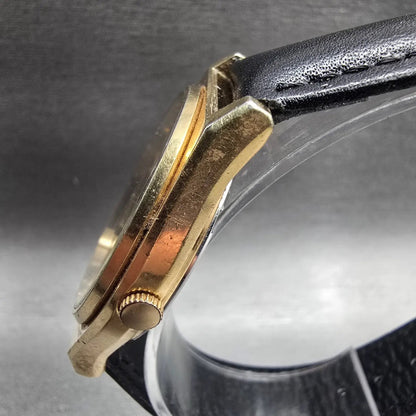 Seiko SQ Watch Men 35mm Gold Dial Gold Tone Daydate Round 6923-8009 New Battery2
