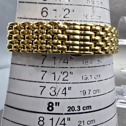 Citizen Eco-Drive Watch Women 30mm MOP Dial Gold Date Diamonds EW2282-52D Runs10