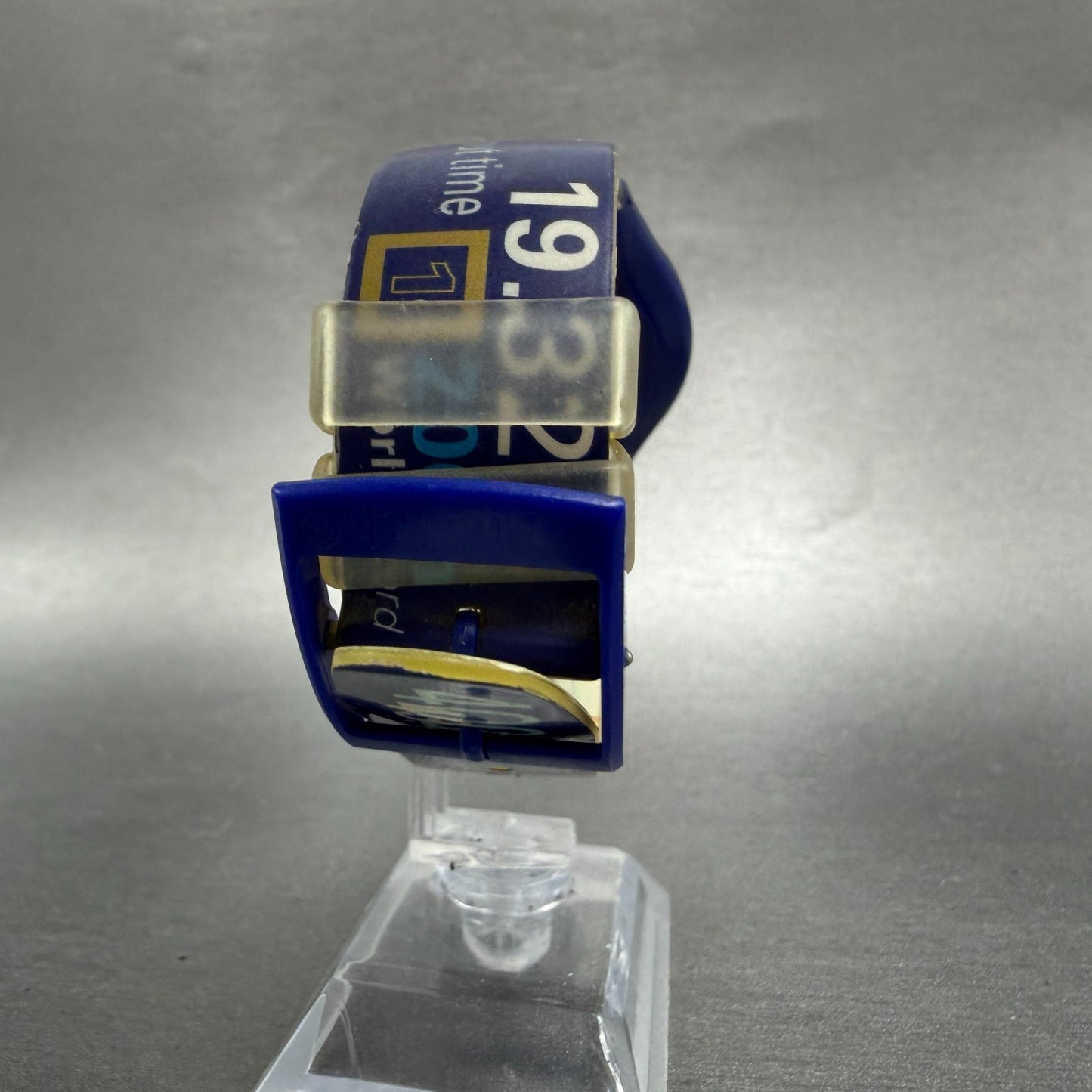 Swatch Chrono Michael Johnson Watch Men 37mm Blue Dial Blue READ!!!! Date Newbat7