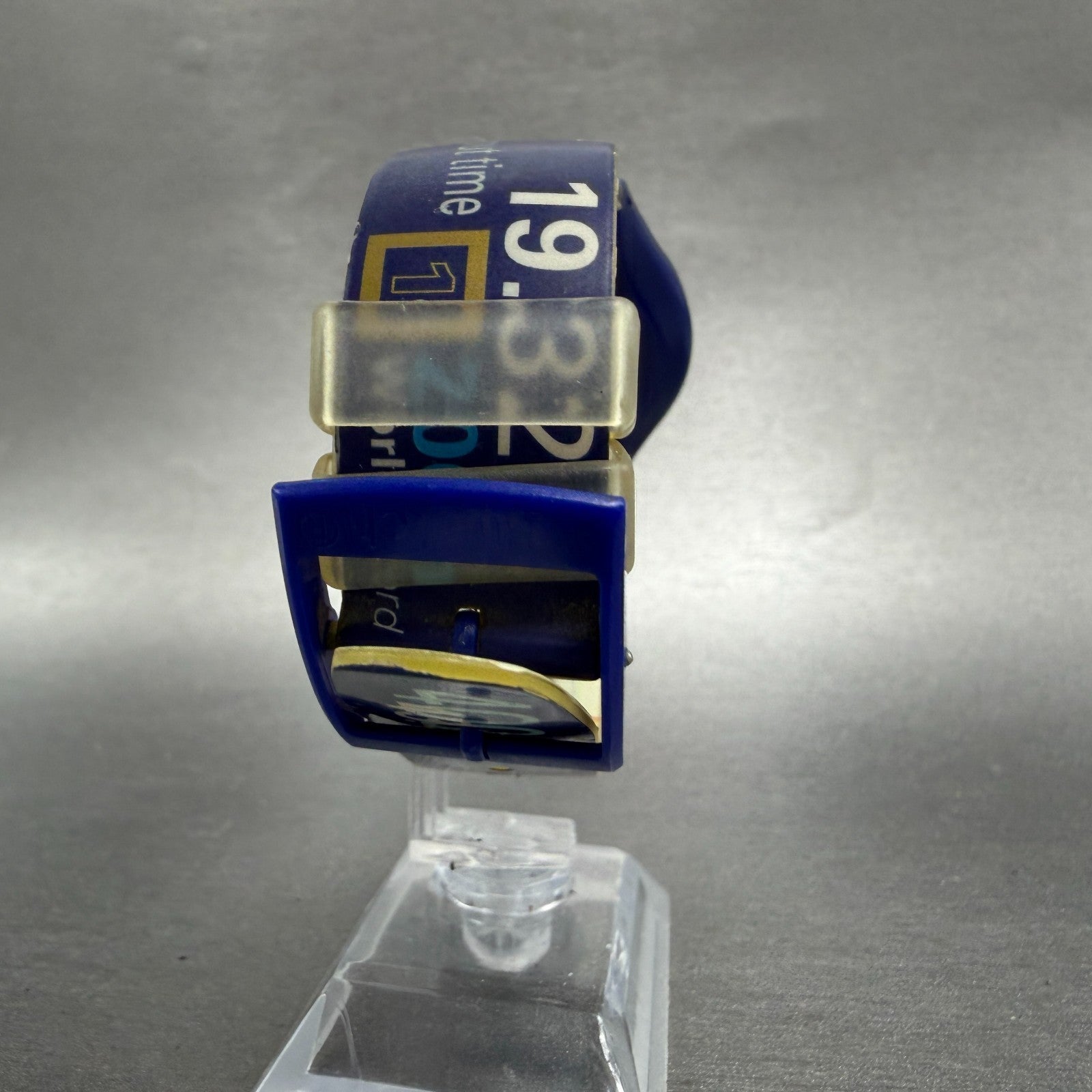 Swatch Chrono Michael Johnson Watch Men 37mm Blue Dial Blue READ!!!! Date Newbat7
