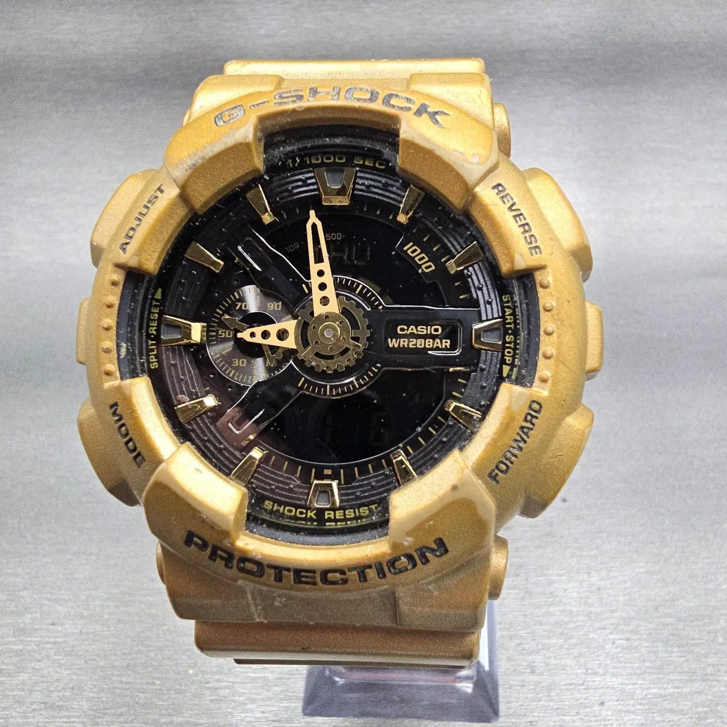Casio G-Shock GA-110GD Watch Men 52mm Black Gold  Alarm Chronograph New Batt0