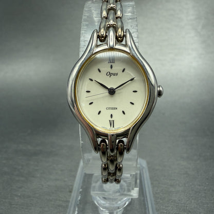 Citizen Opus Watch Women 21mm Cream Dial Silver Tone Oval 5431-H09505 New Batt0
