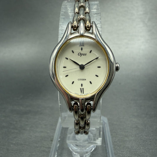 Citizen Opus Watch Women 21mm Cream Dial Silver Tone Oval 5431-H09505 New Batt0