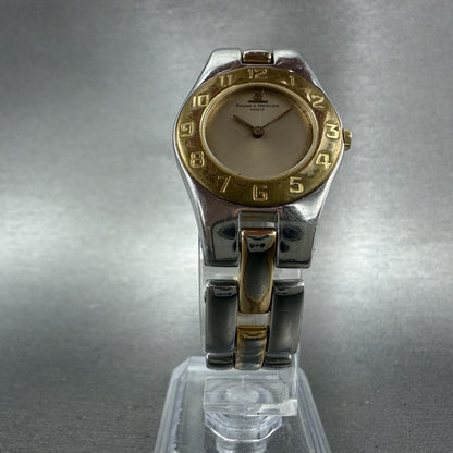 Baume & Mercier Linea Watch Women 24mm Gray Dial Two Tone Round 5261 PARTS6