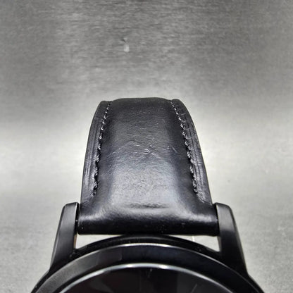 Fossil Watch Men 44mm Black Dial Black Tone Round Small Seconds FS5447 New Batt4