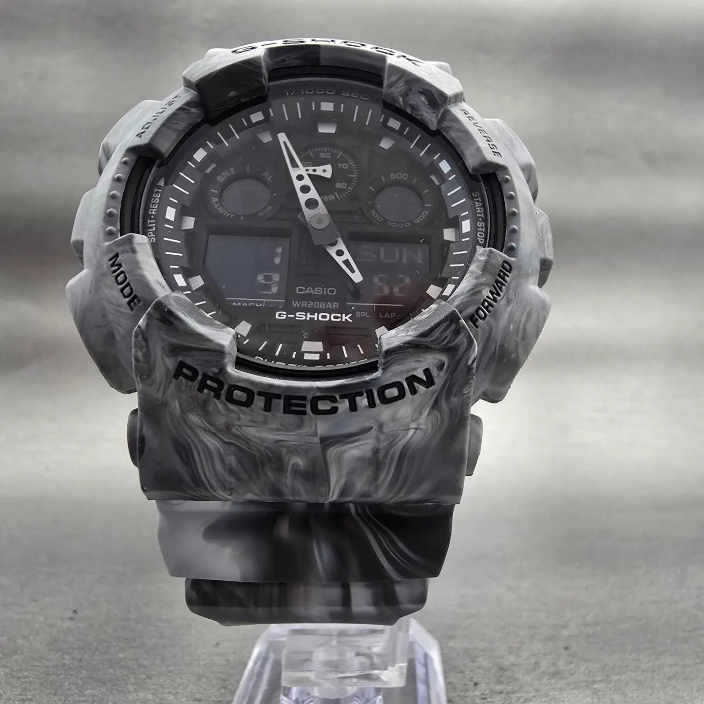 Casio G-Shock GA-100MM Watch Men 52mm Black Dial Gray Chrono Alarm New Battery5