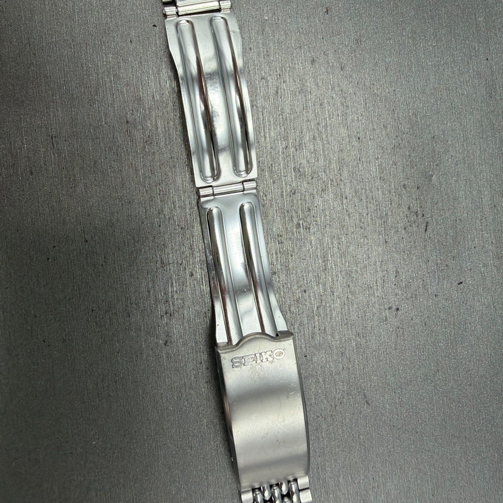 Seiko Beads Of Rice Bracelet 18mm Stainless Steel Japan Vintage NO ENDLINKS14