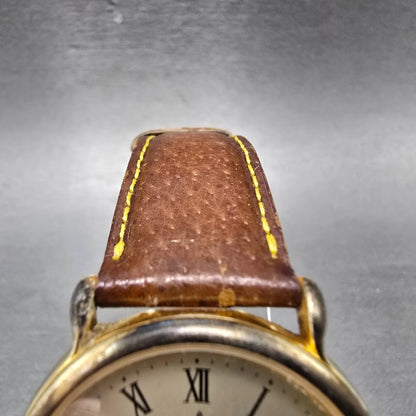 Citizen Lighthouse Watch Men 33mm Silver Dial Gold Tone 6045-G03855 New Battery5