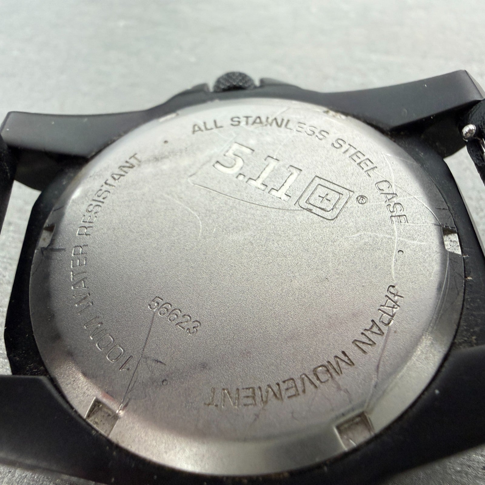 5.11 Tactical Pathfinder Watch Men 43mm Black Dial Black Tone Round New battery9