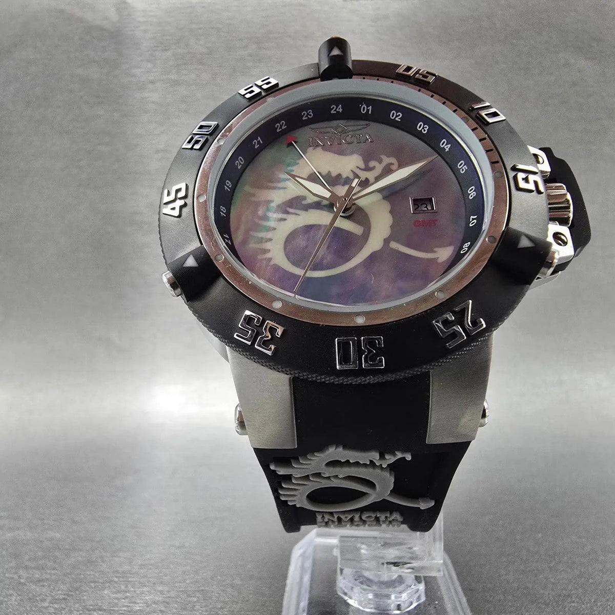 Invicta Subaqua Noma III GMT Watch Men 50mm MOP Dial Steel Date 0876 New Battery5