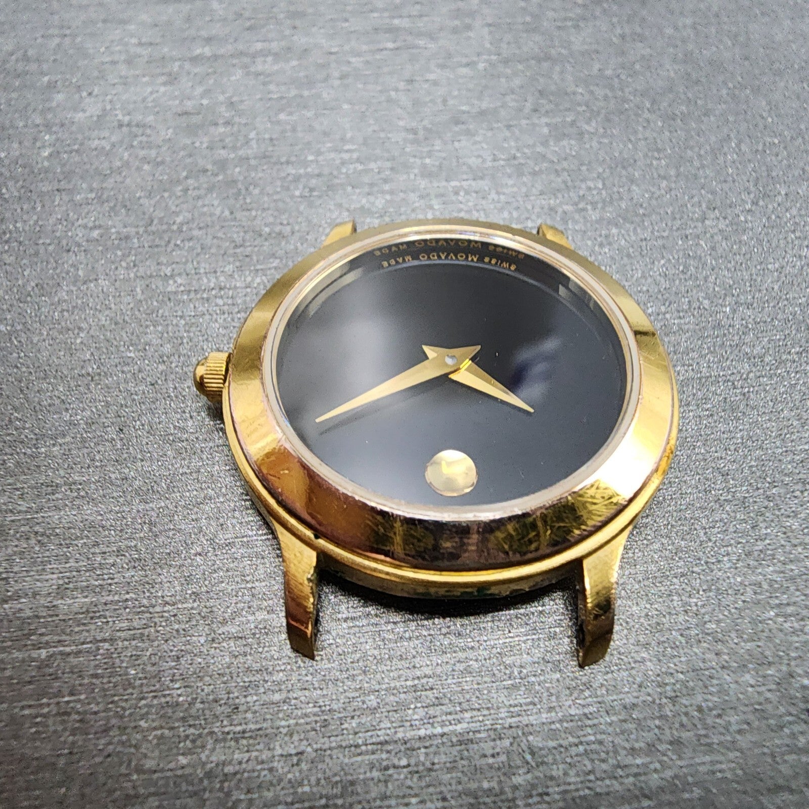 Movado Museum Watch Women 26mm Black Dial Gold Tone Round 87 E4 0814 New Batt4