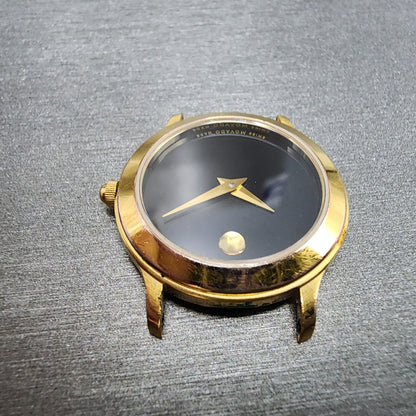 Movado Museum Watch Women 26mm Black Dial Gold Tone Round 87 E4 0814 New Batt4