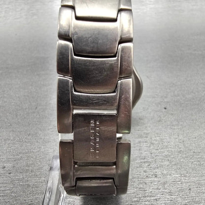 Skagen Watch Women 37mm Purple Dial Titanium Round 283LTXN New Battery 6.25"7