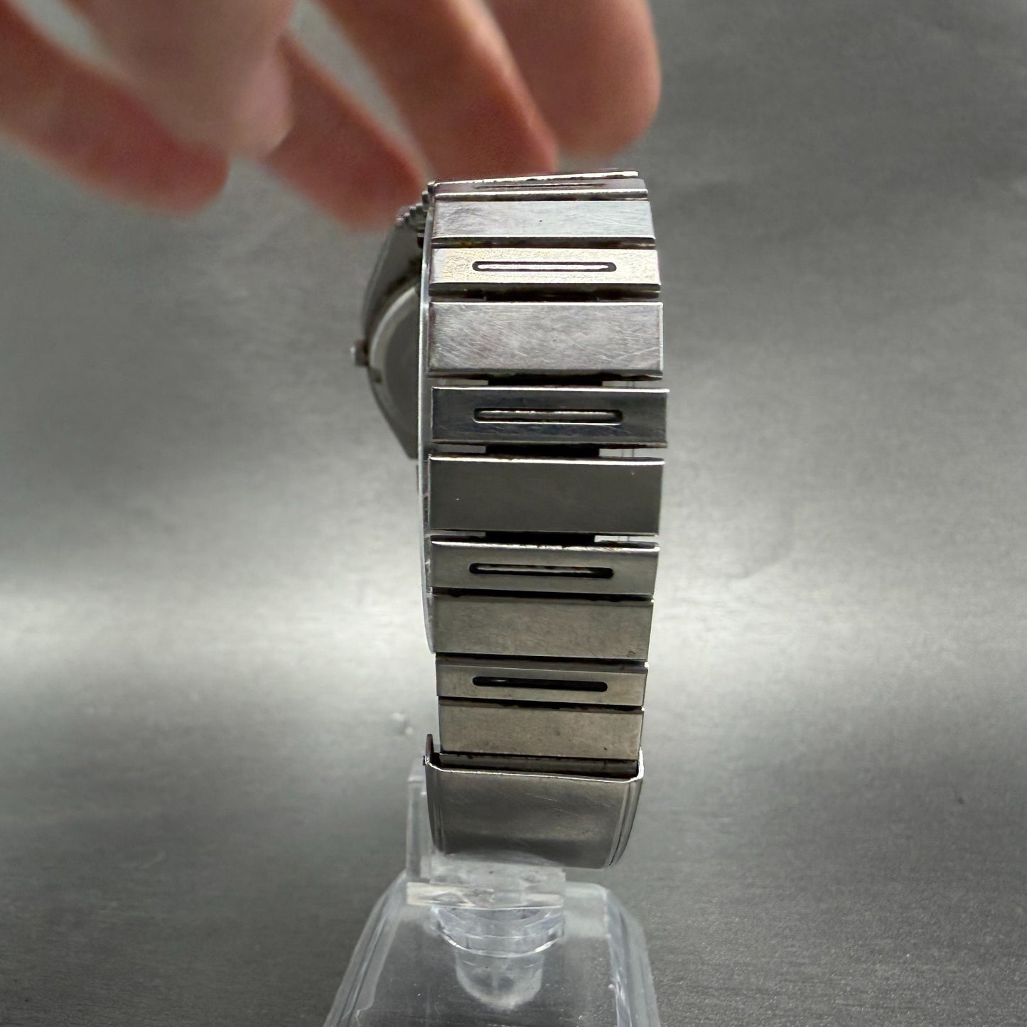 Seiko SQ Watch Men 34mm Silver Dial Silver tone Daydate 8223-5359 New Battery7
