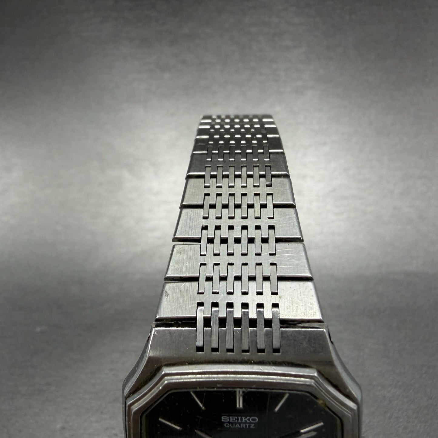 Seiko Tank Watch Men 31mm Blue Dial Silver Tone Octagon 6030-5080 New Battery4