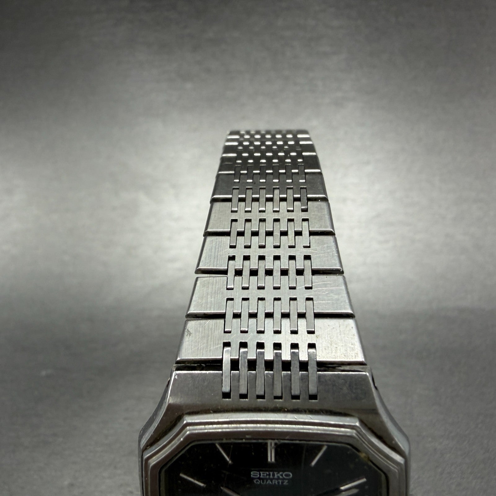 Seiko Tank Watch Men 31mm Blue Dial Silver Tone Octagon 6030-5080 New Battery4