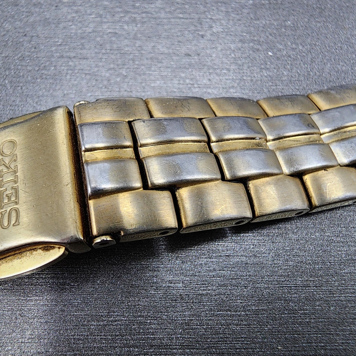 Seiko 32S2ZI Watch Bracelet 21mm Gold Tone Stainless Steel4