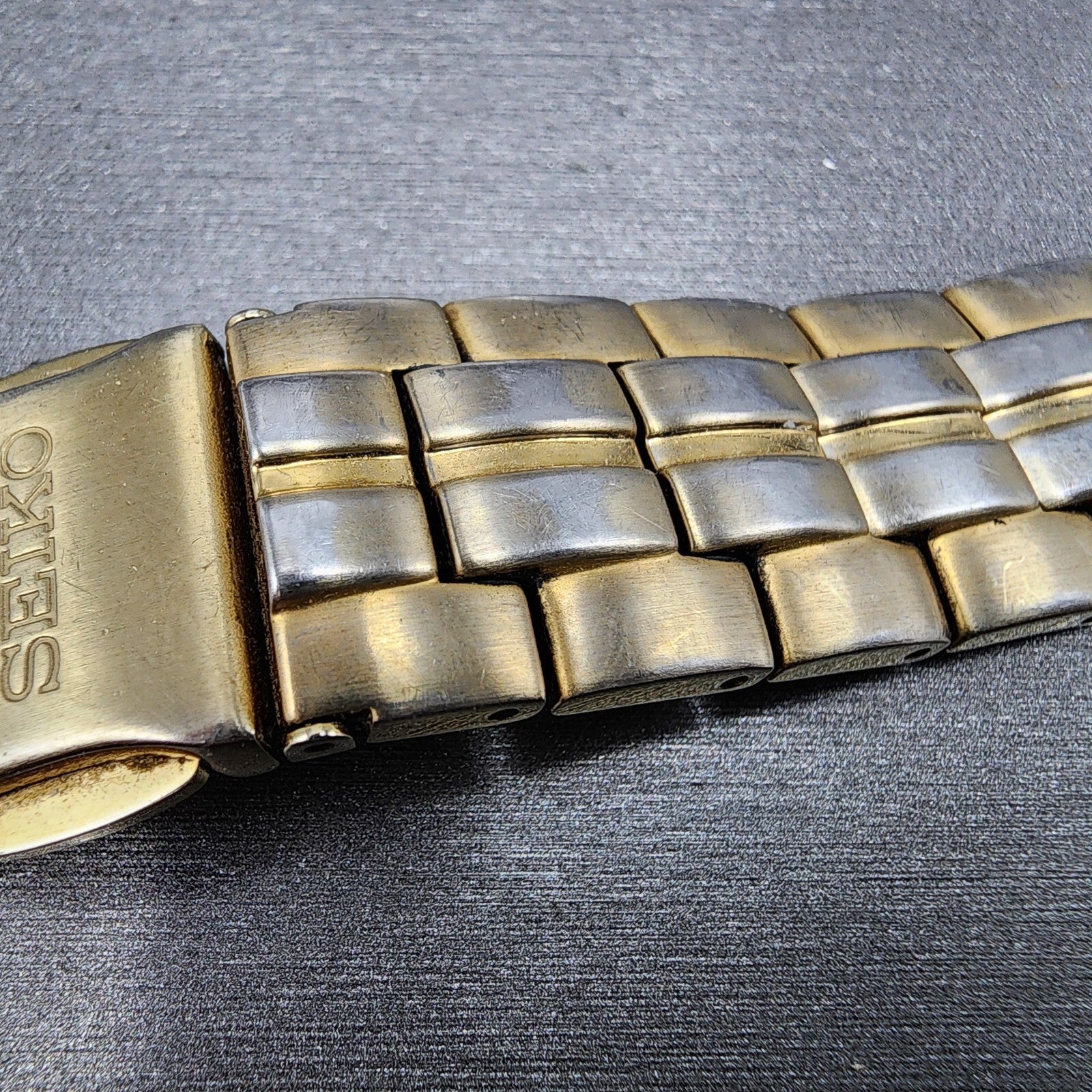 Seiko 32S2ZI Watch Bracelet 21mm Gold Tone Stainless Steel4