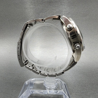 Seiko Alba Spoon Watch Men 36mm Digital Silver Tone W620-4140 New Battery