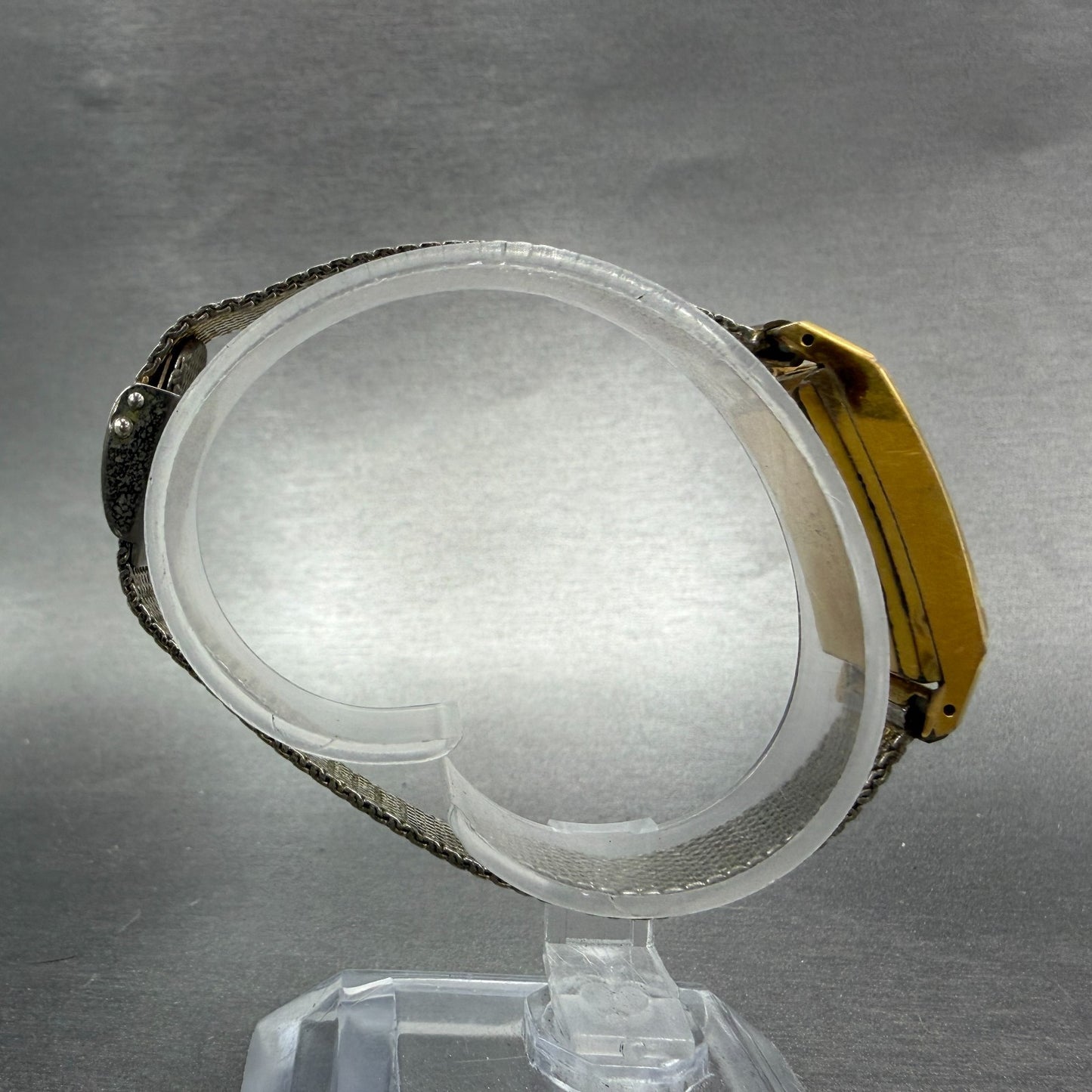 Seiko Angle Watch Women 15mm Silver Dial Gold Plated Manal Wind Runs 29001 VTG8