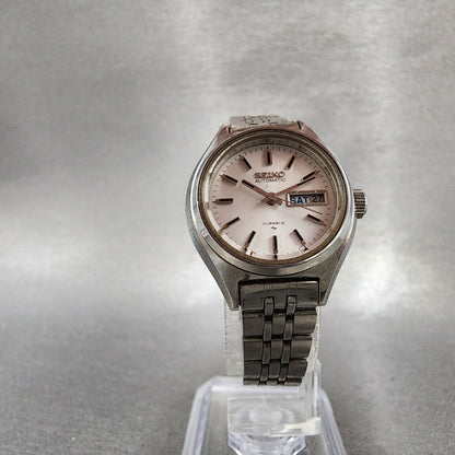 Seiko Automatic Watch Women 25mm White Dial Silver Tone Daydate 22060480 Runs5